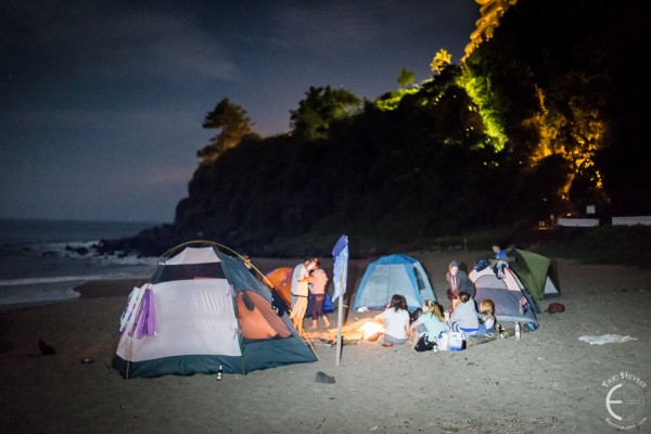 Camping on Jungmun Beach