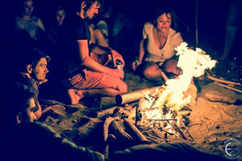 Camping on Jungmun Beach