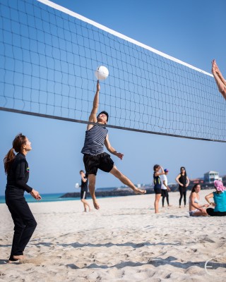 Beach volleyball on Jeju