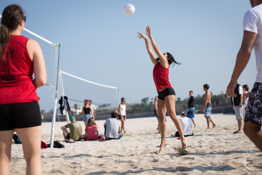 Beach volleyball on Jeju