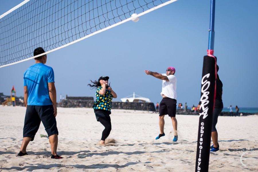 Beach volleyball on Jeju
