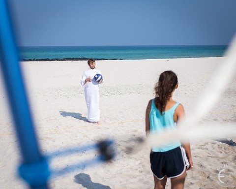 Beach volleyball on Jeju