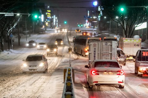 Snowy Jeju Winter